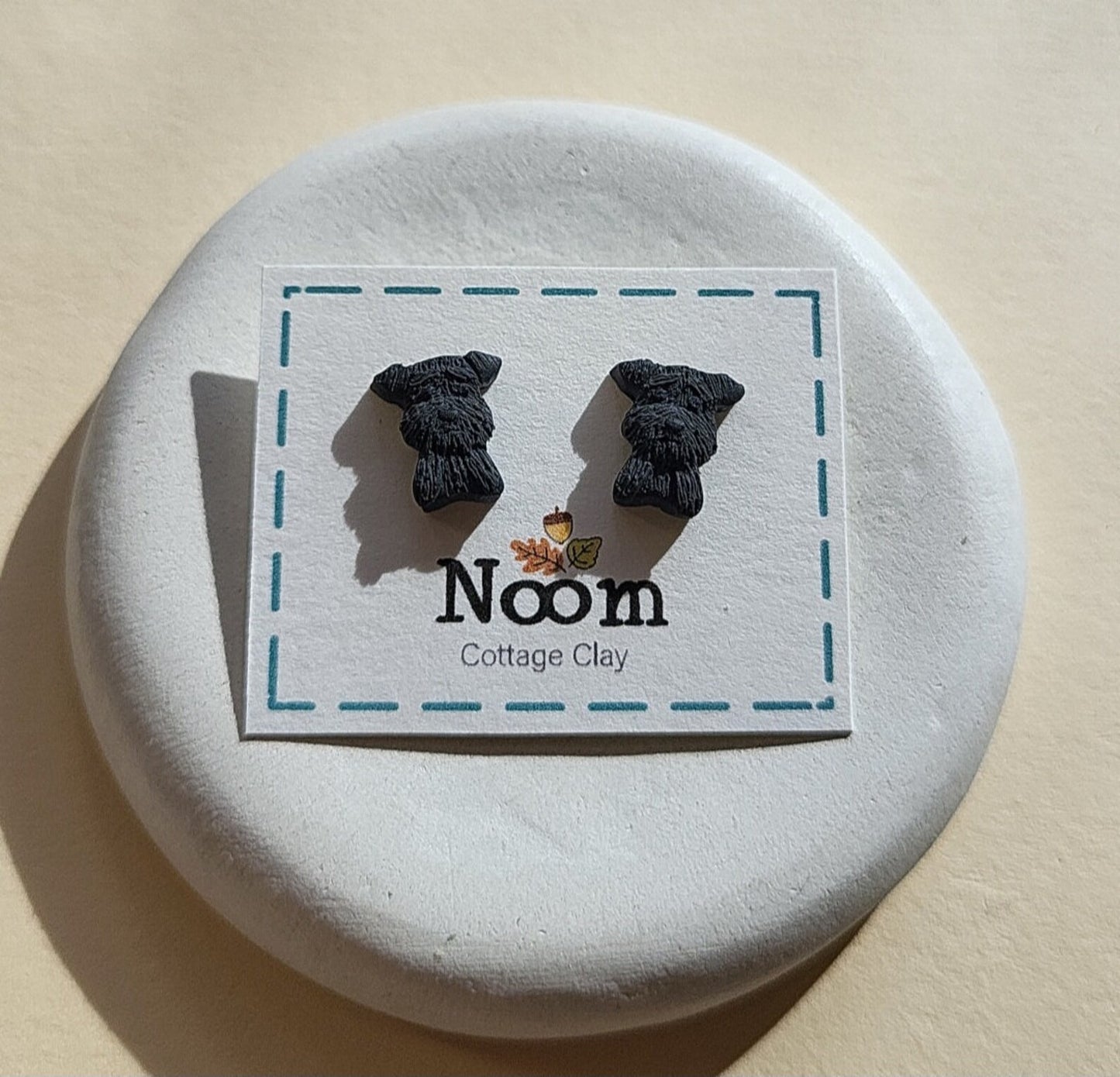 black Schnauzer earrings