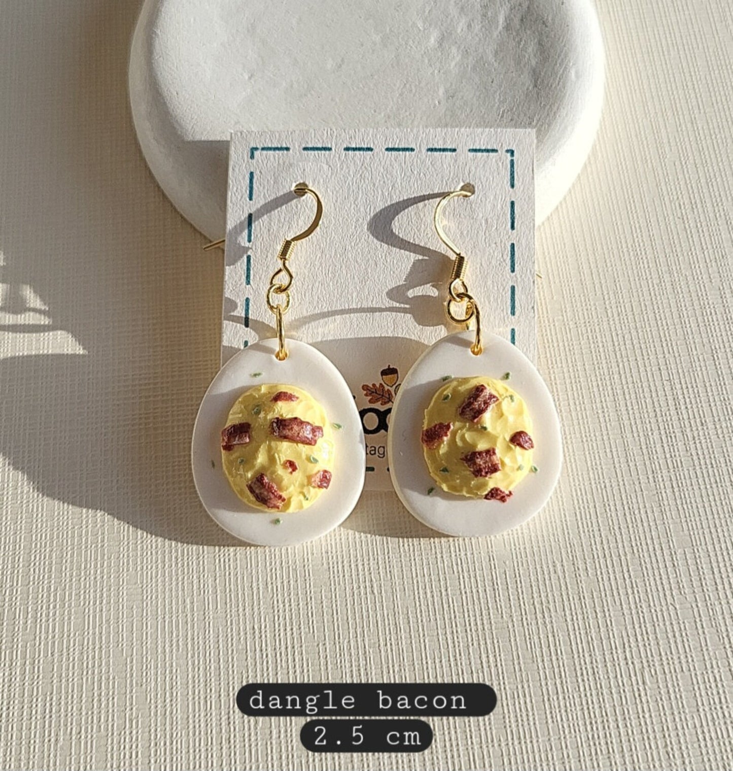 Deviled Egg Earrings | Easter Jewelry | Miniature Food Jewellery