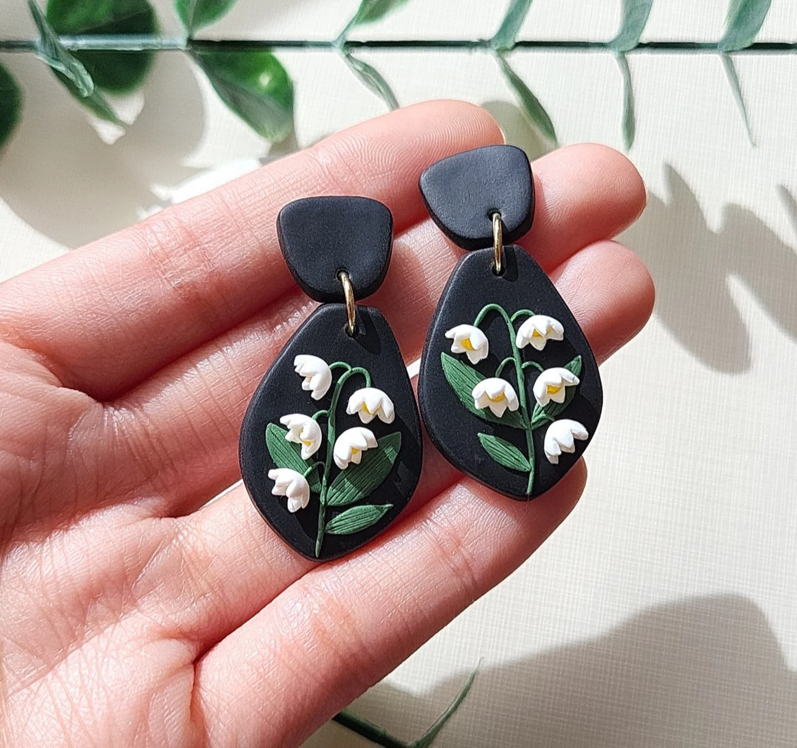 White Bell Orchid earrings