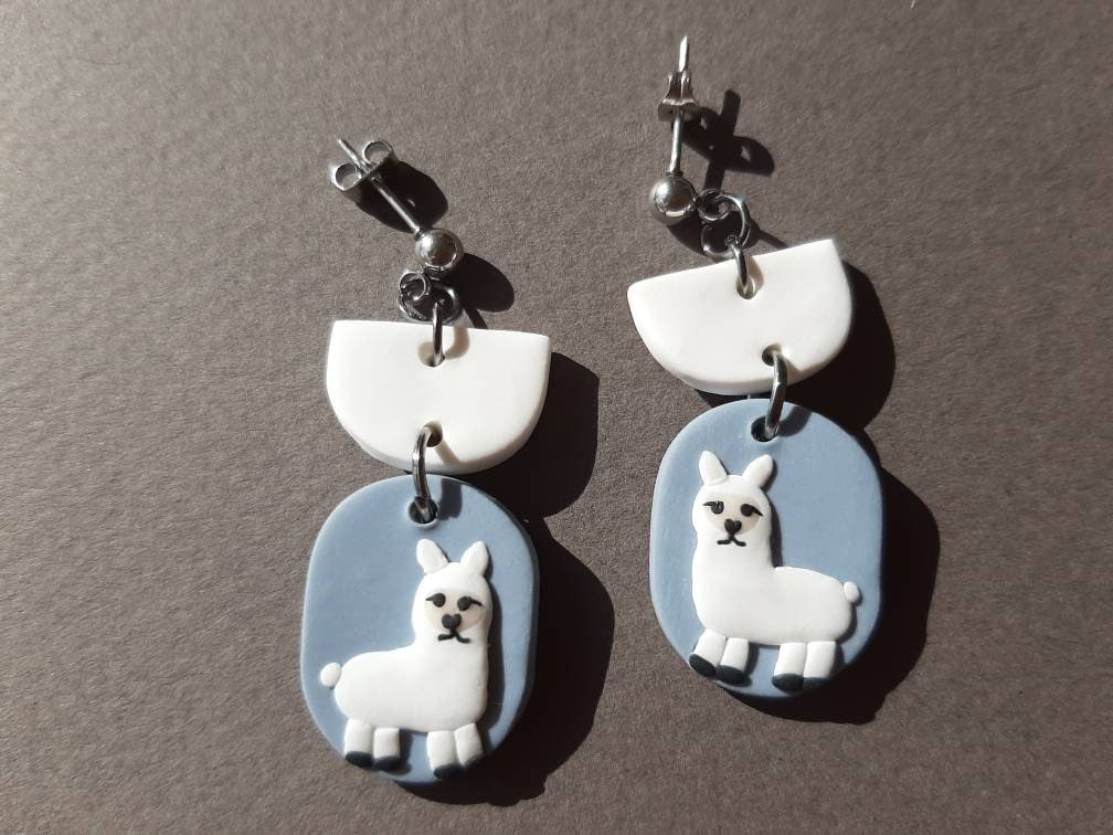 llama earrings