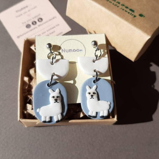 cute alpaca earrings