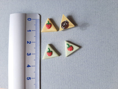 Strawberry Stud Earrings - Handmade Fruit Jewellery