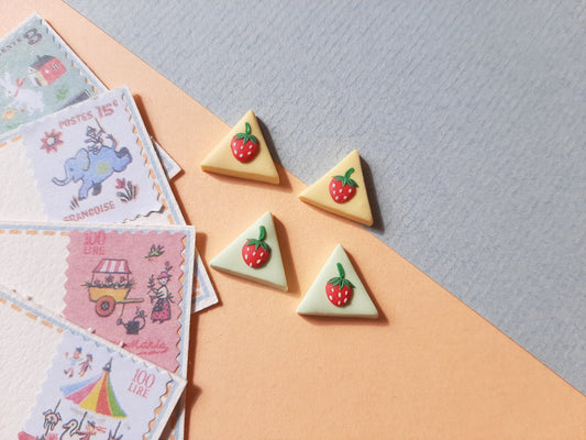 Strawberry Stud Earrings | Handmade Fruit Jewellery