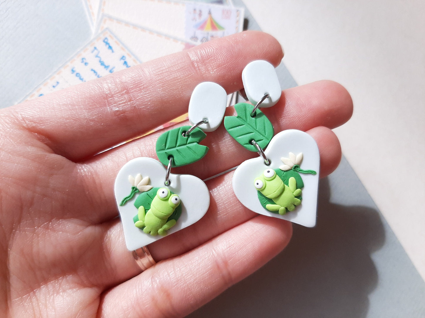 clip on frog earrings