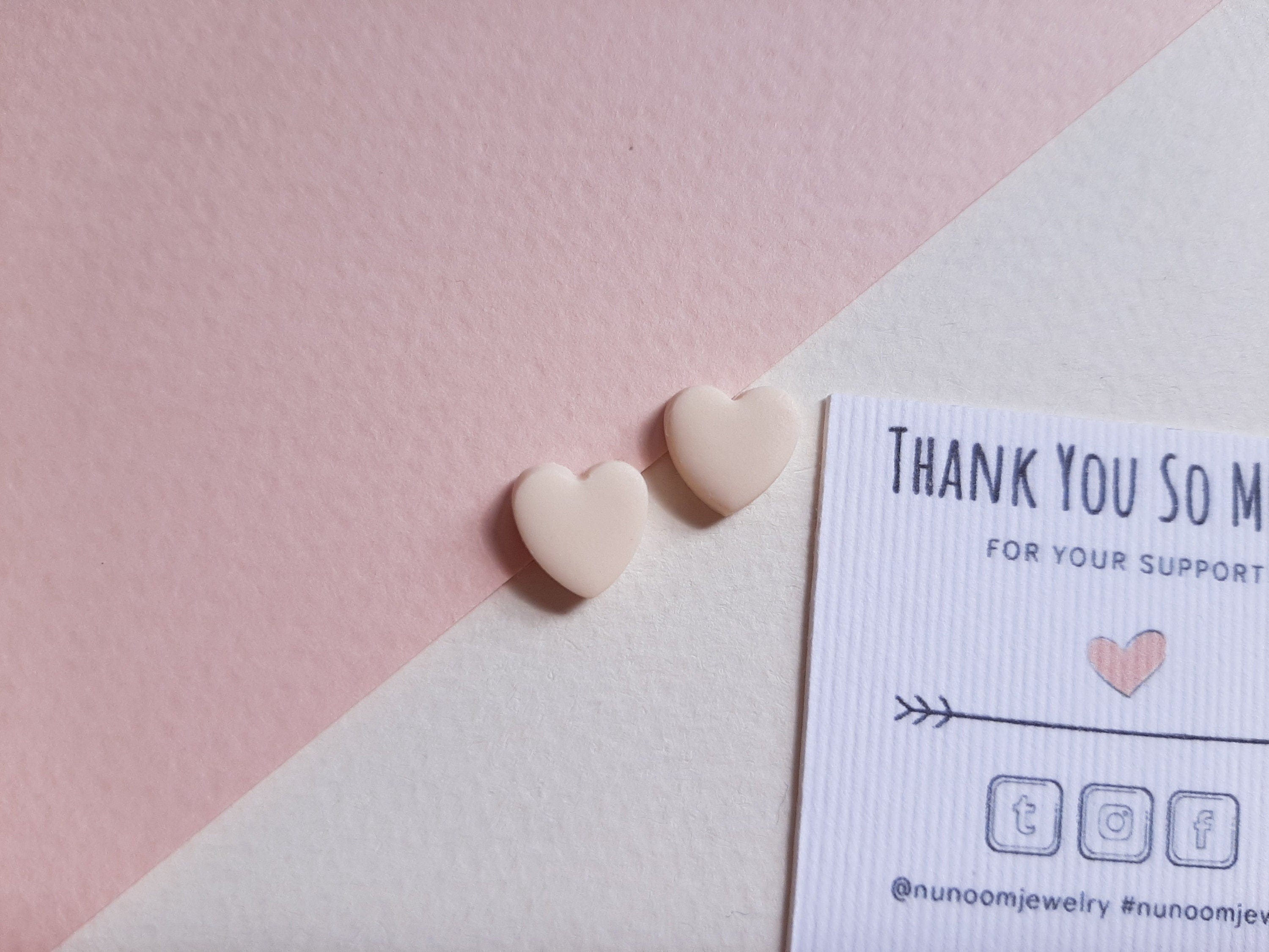 Minimalist Heart Stud Earrings