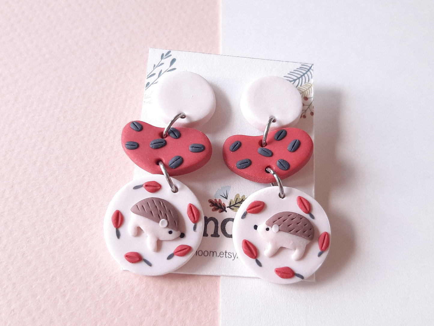 cute hedgehog earrings