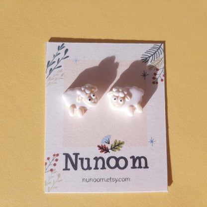 Tiny Sheep Stud Earrings - Farm Animal Gifts