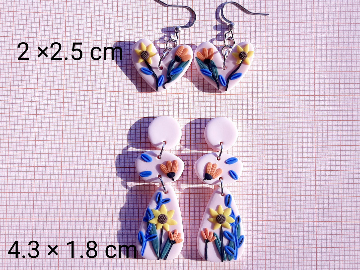 Flower Clay Earrings | Handmade Jewelry