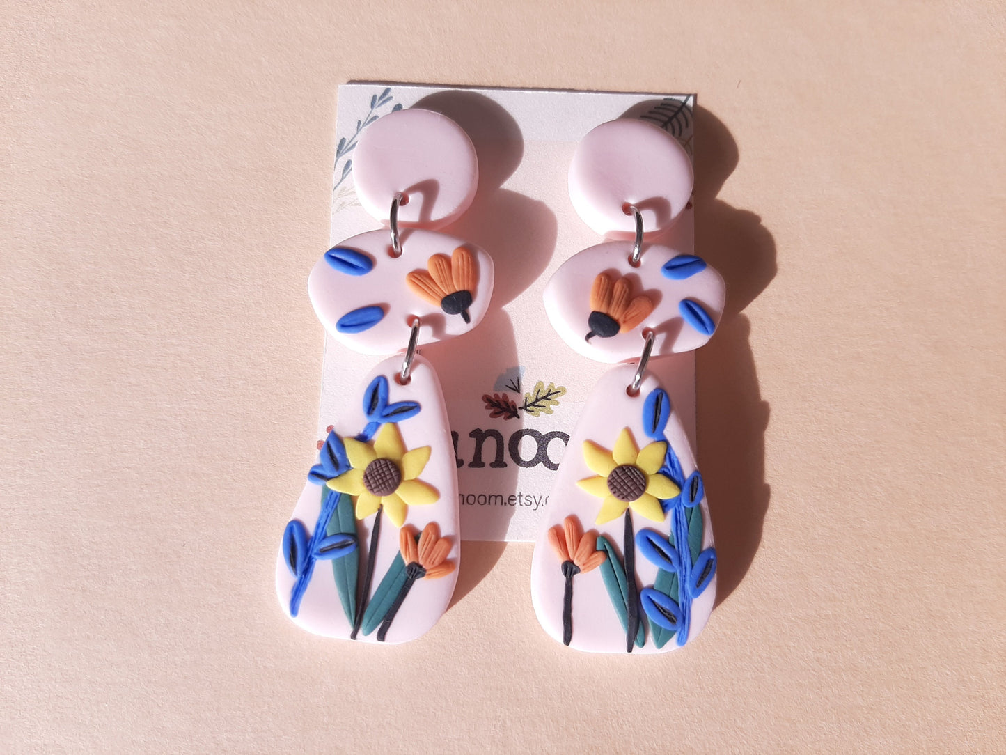 handmade floral earrings