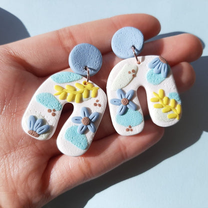 Handgemachte Blumenohrringe | Boho Schmuck