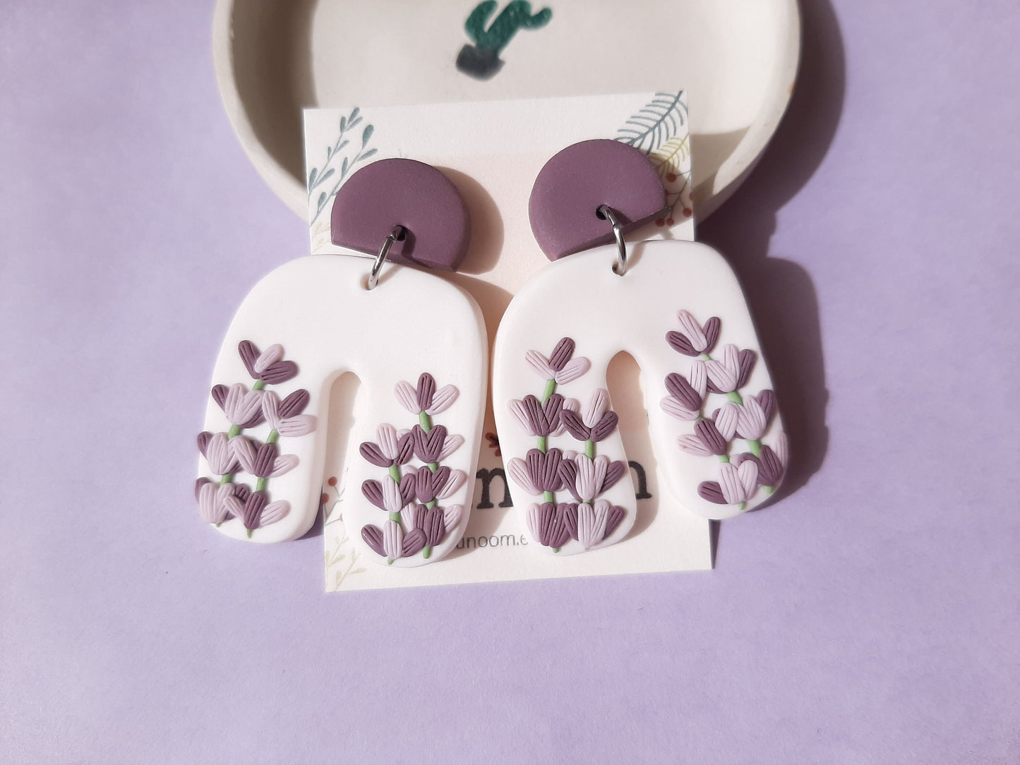 Lavender Flower Earrings | Wedding Jewelry