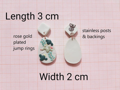 Polymer Clay Cactus Earrings - Handmade Plant Lover Gift For Women