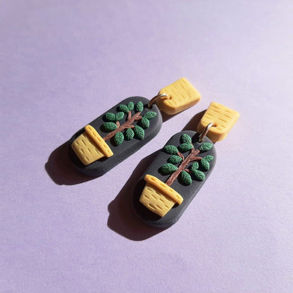 Plant Polymer Clay Earrings