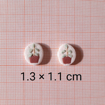 cute plant stud earrings