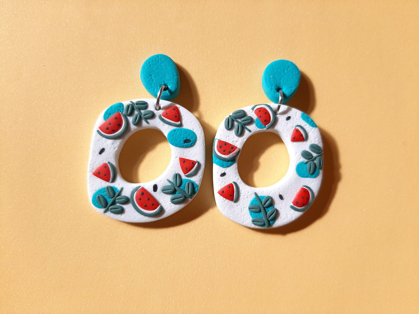 Watermelon Earrings, Polymer Clay Earrings, Fruit Jewellery, Summer, Statement Jewelry, Gift For Women