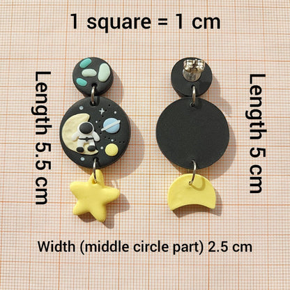 Space Astronaut Earrings | UFO Jewelry