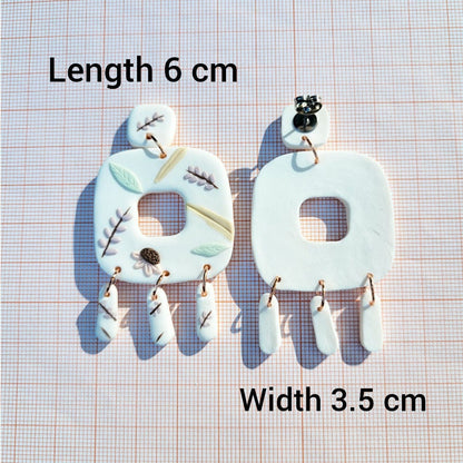 Dangle Cute Flower Polymer Clay Earrings Boho