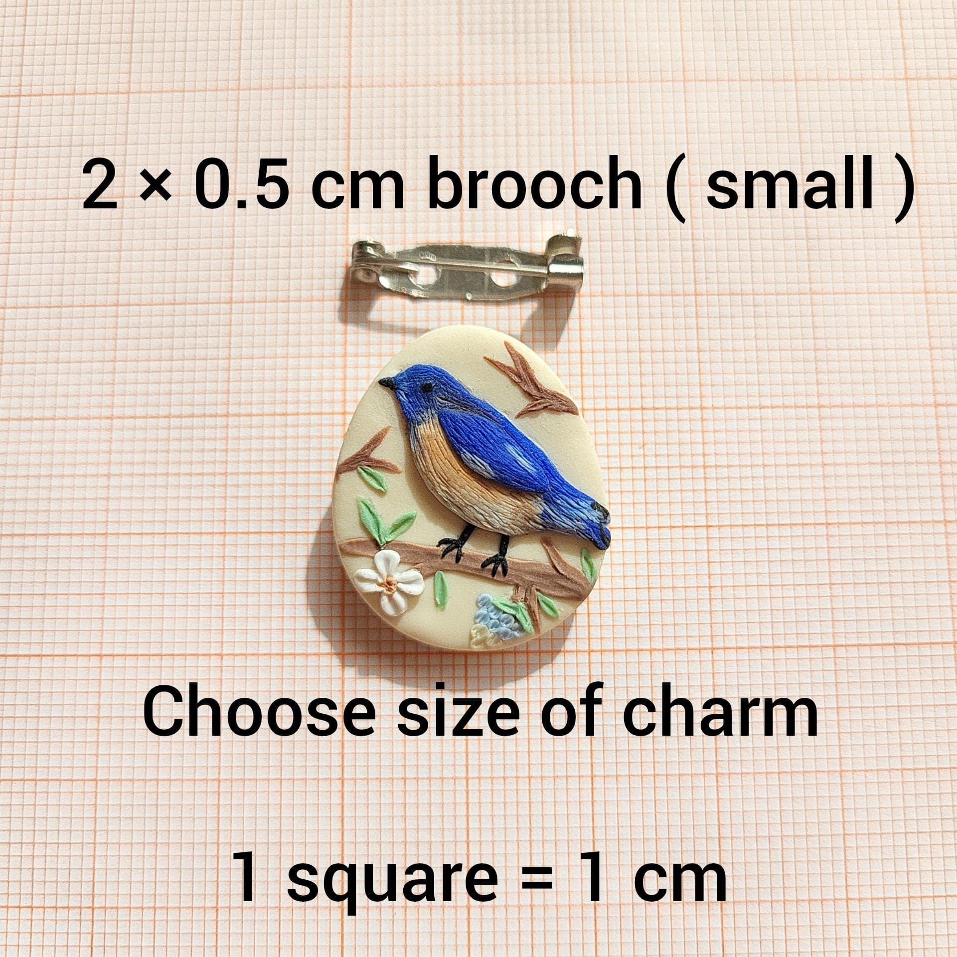 Broche Pájaro Azul