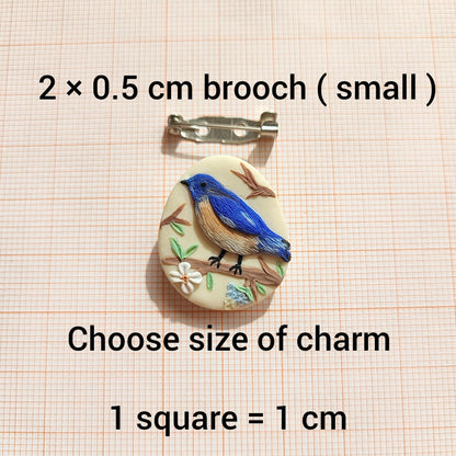Broche Pájaro Azul