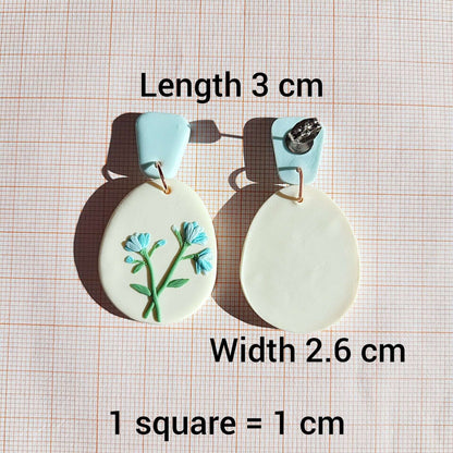 Pendientes de flor de Gypsophila