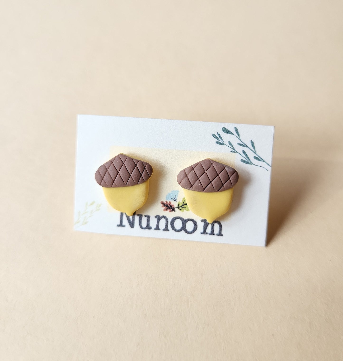 Maple Leaf Stud Earrings | Acorn Jewelry | Autumn Jewellery