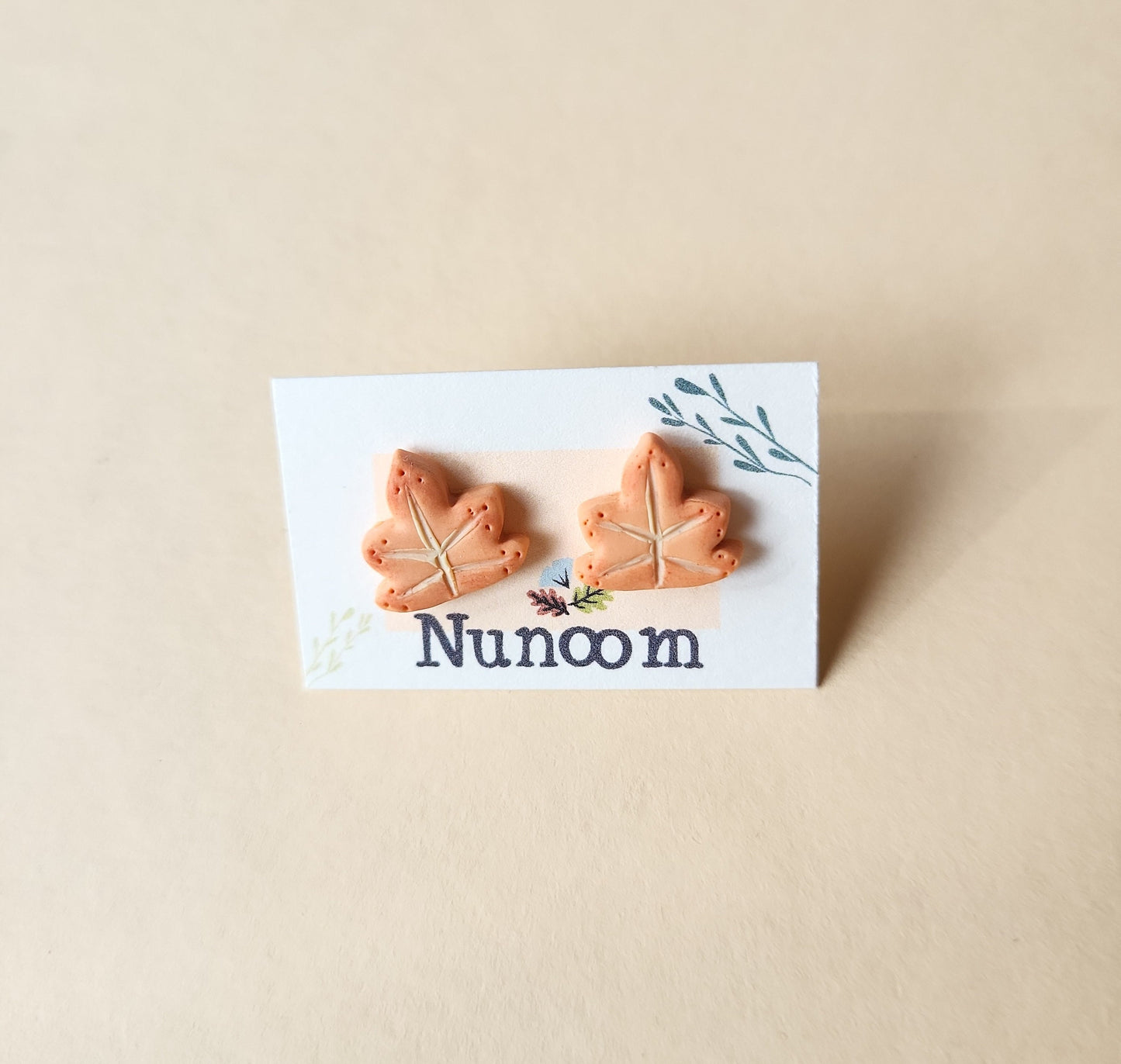 Maple Leaf Stud Earrings | Acorn Jewelry | Autumn Jewellery