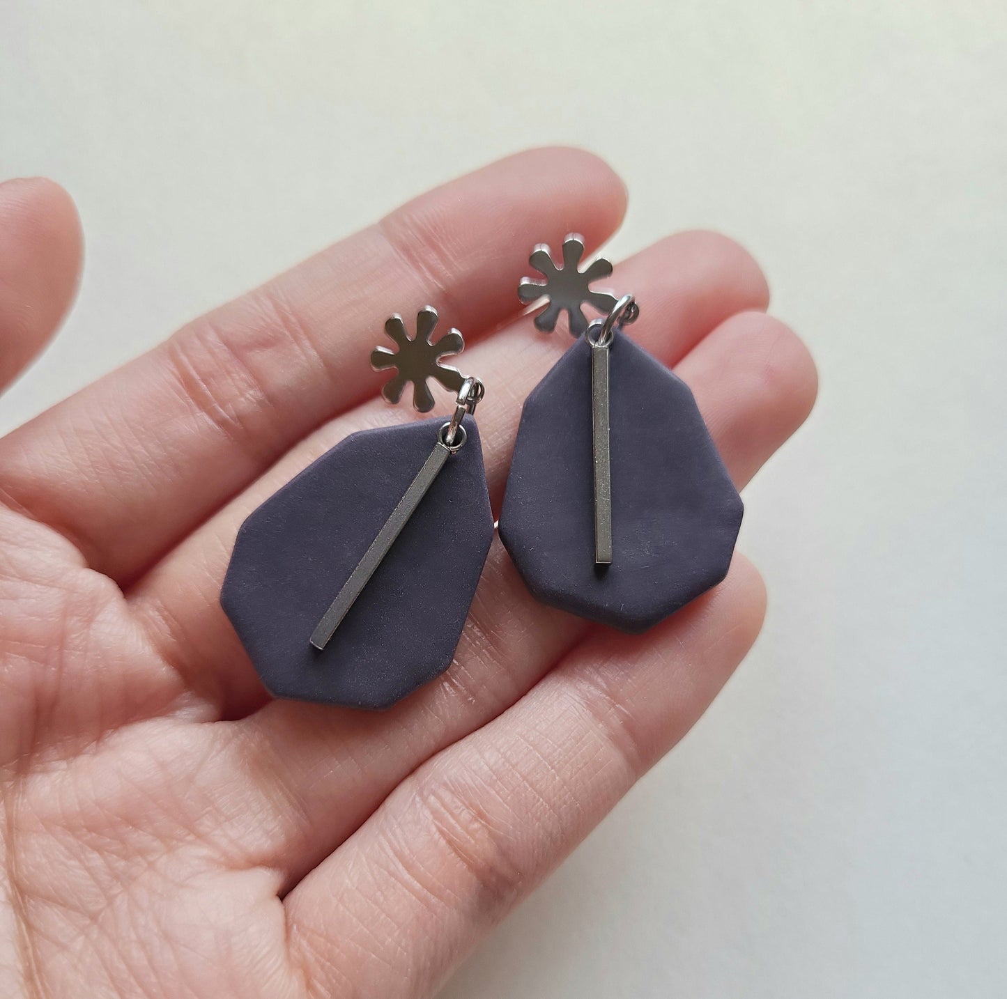 Minimalist Earrings Polymer Clay, Simple Jewelry