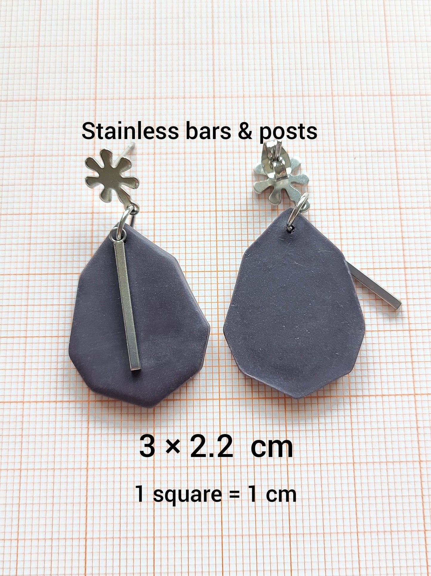 Minimalist Earrings Polymer Clay, Simple Jewelry