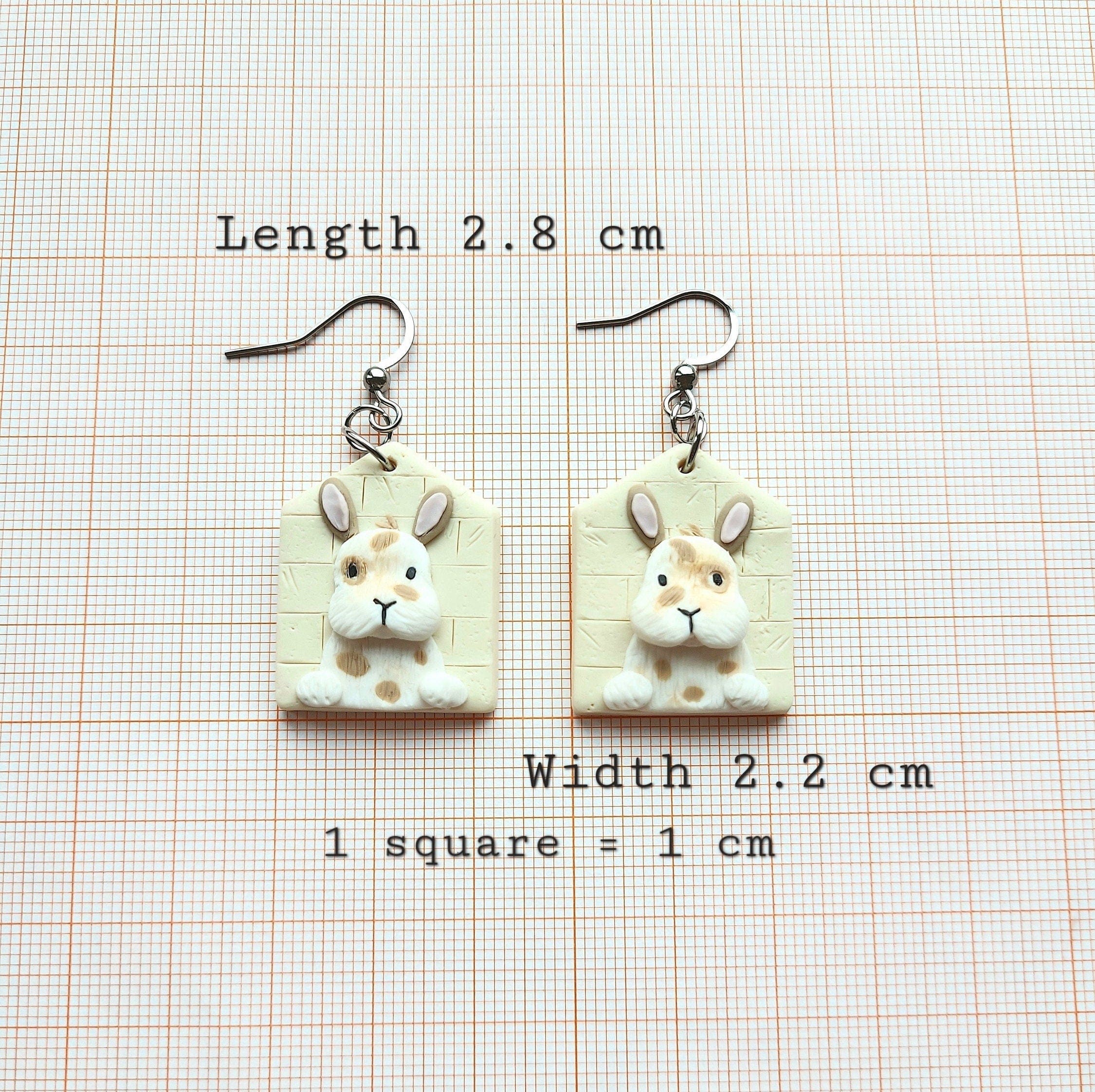Pendientes de Conejito Lindo | Pendientes de Pascua | Joyería de Conejo