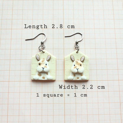 Niedliche Hasenohrringe| Osterohrringe | Kaninchen Schmuck