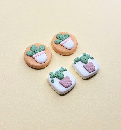 Cactus Stud Earrings - Cute Plant Jewelry Gifts