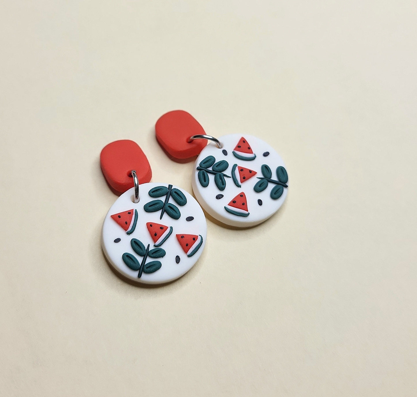 Watermelon Earrings • Cute Fruit Earrings • Polymer Clay Jewelry • Summer • Gift For Her