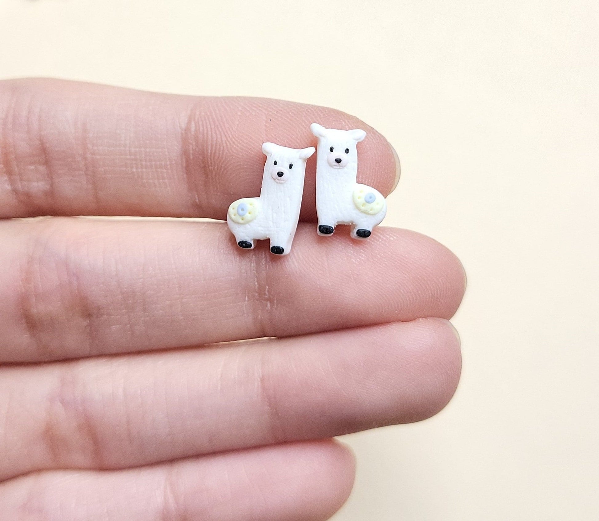 alpaca stud earrings