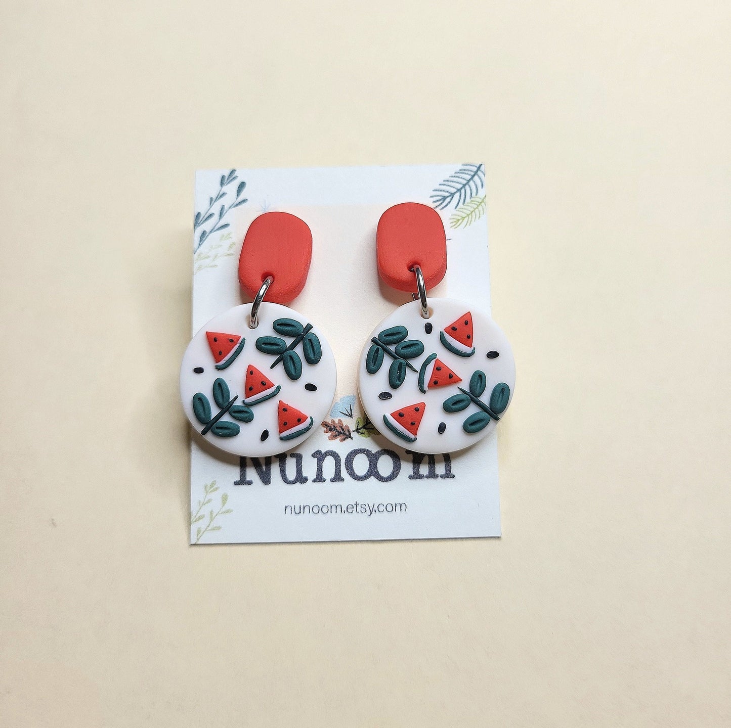 Watermelon Earrings • Cute Fruit Earrings • Polymer Clay Jewelry • Summer • Gift For Her