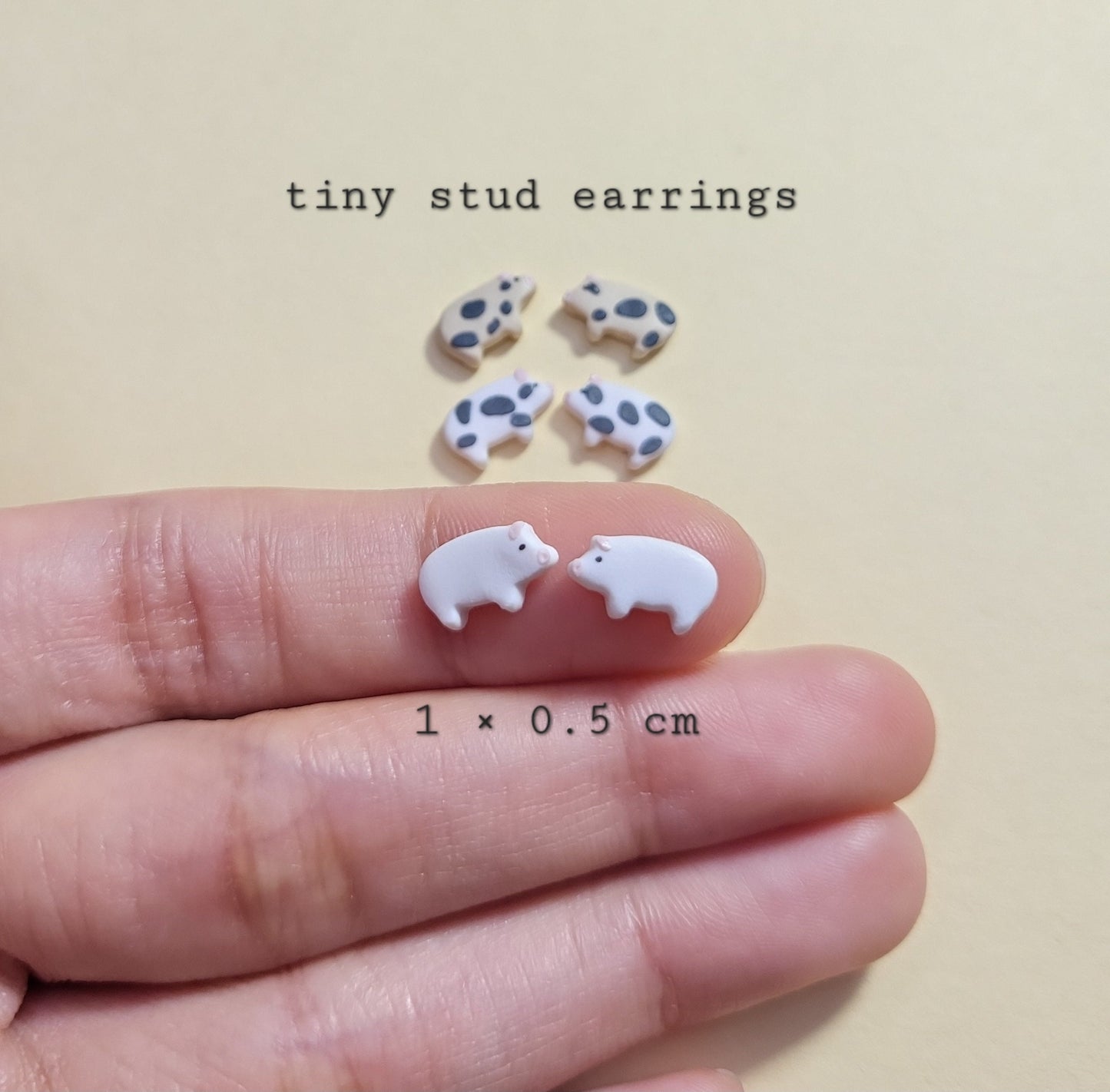 Tiny Pig Stud Earrings | Farm Animal Jewelry