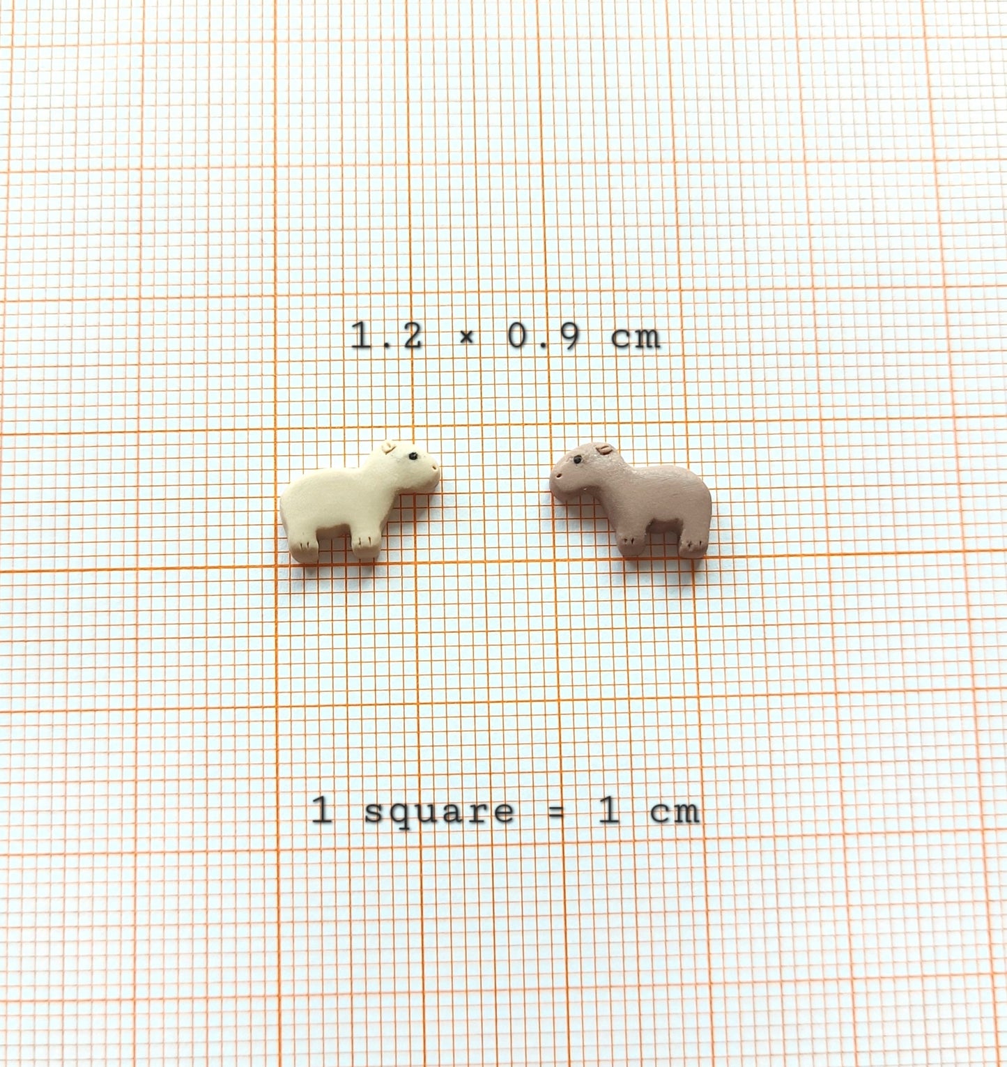 Capybara Stud Earrings • Cute Capybara Gift For Her • Rodent Jewelry