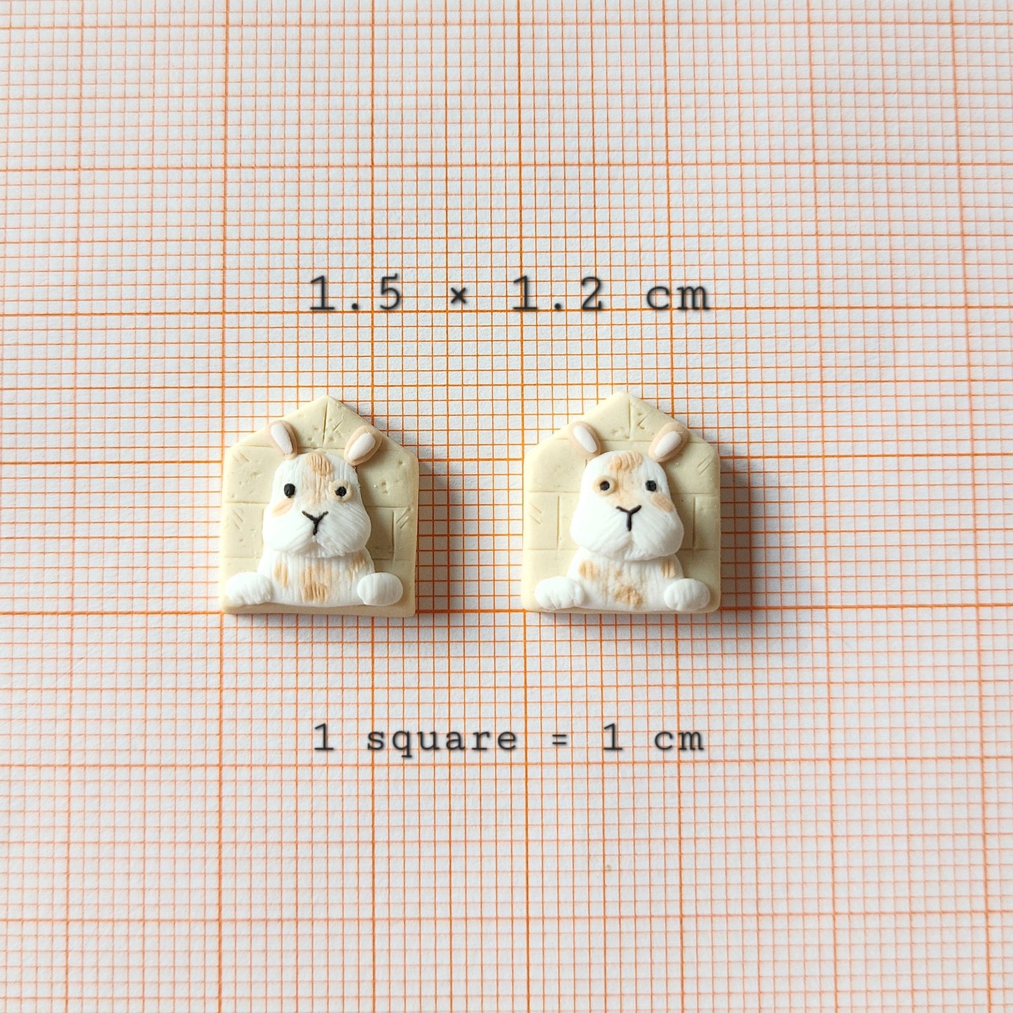 rabbit stud earrings