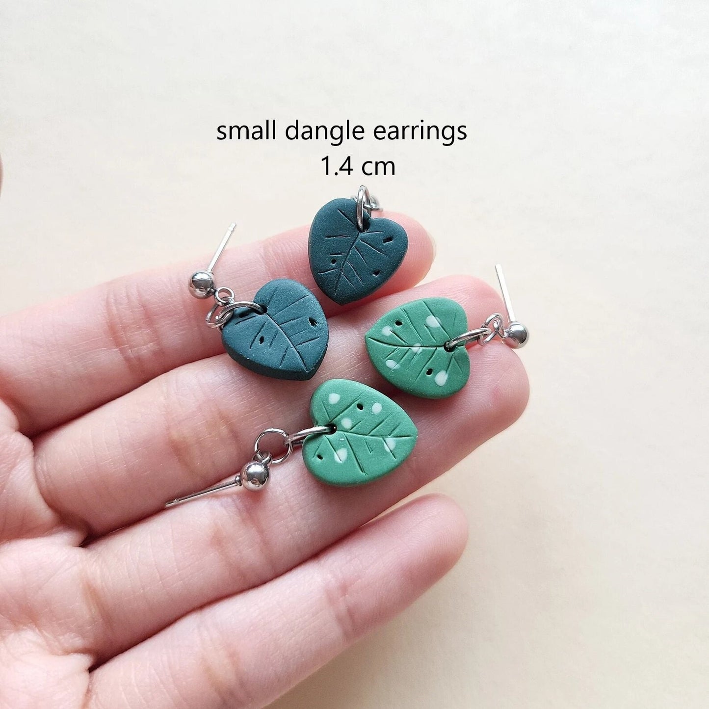 Small Monstera Leaf Earrings | Cute Plant Gifts