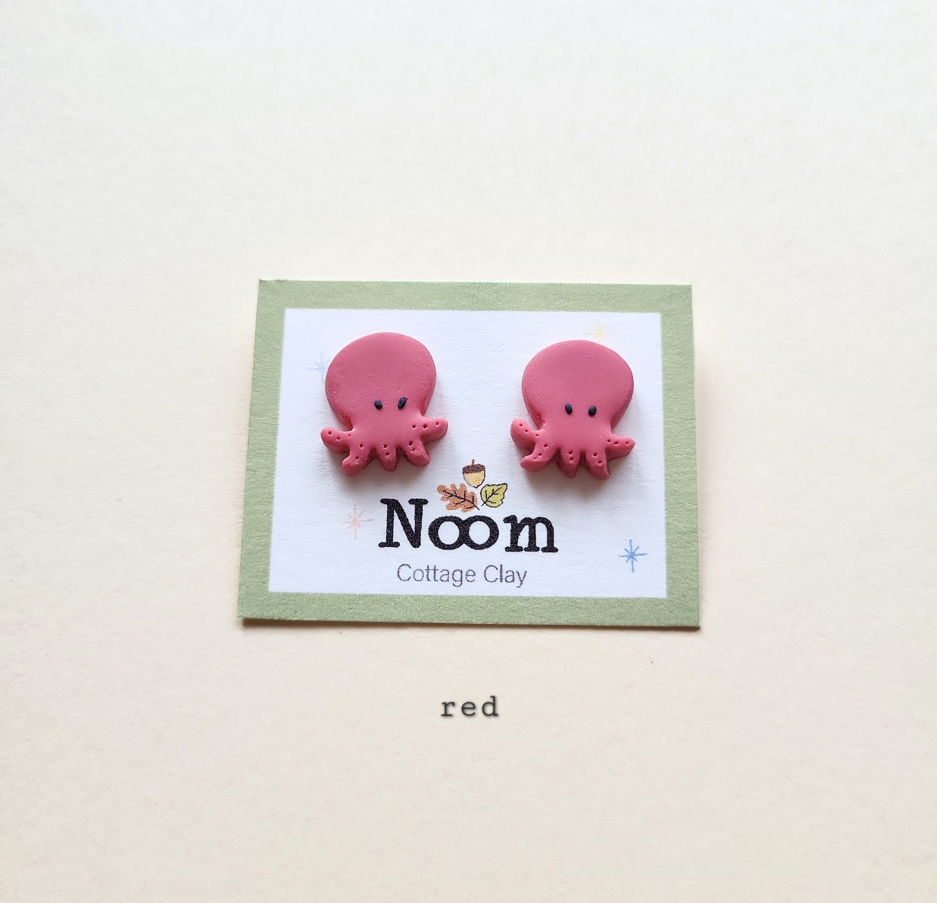 Boucles d'oreilles pieuvre, boucles d'oreilles calmar, bijoux créatures marines, joli cadeau de Noël pour elle, cadeau festif amusant pour les fêtes, petit cadeau pour bas de Noël
