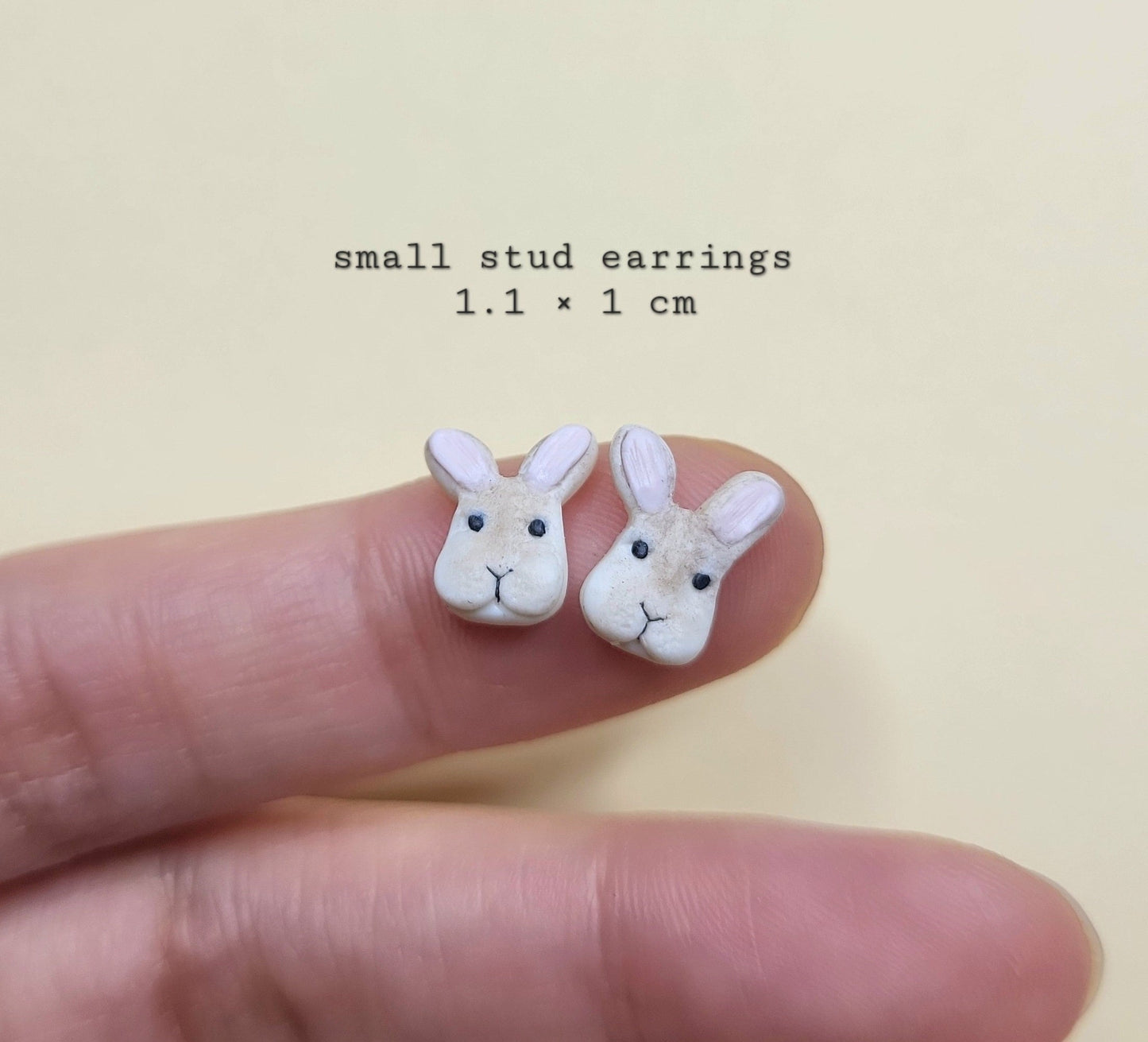 tiny bunny stud earrings