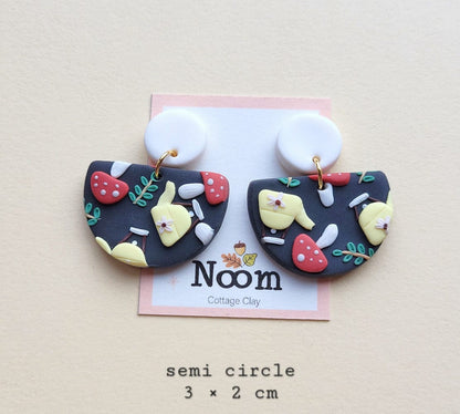 Mushroom Tea Pot Earring - Tea Party Jewelry