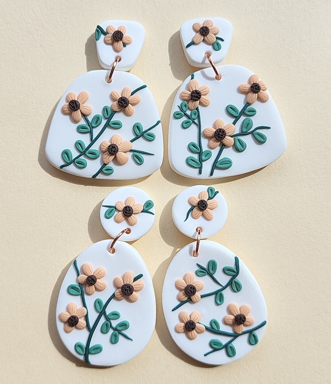 Polymer Clay Flower Earrings