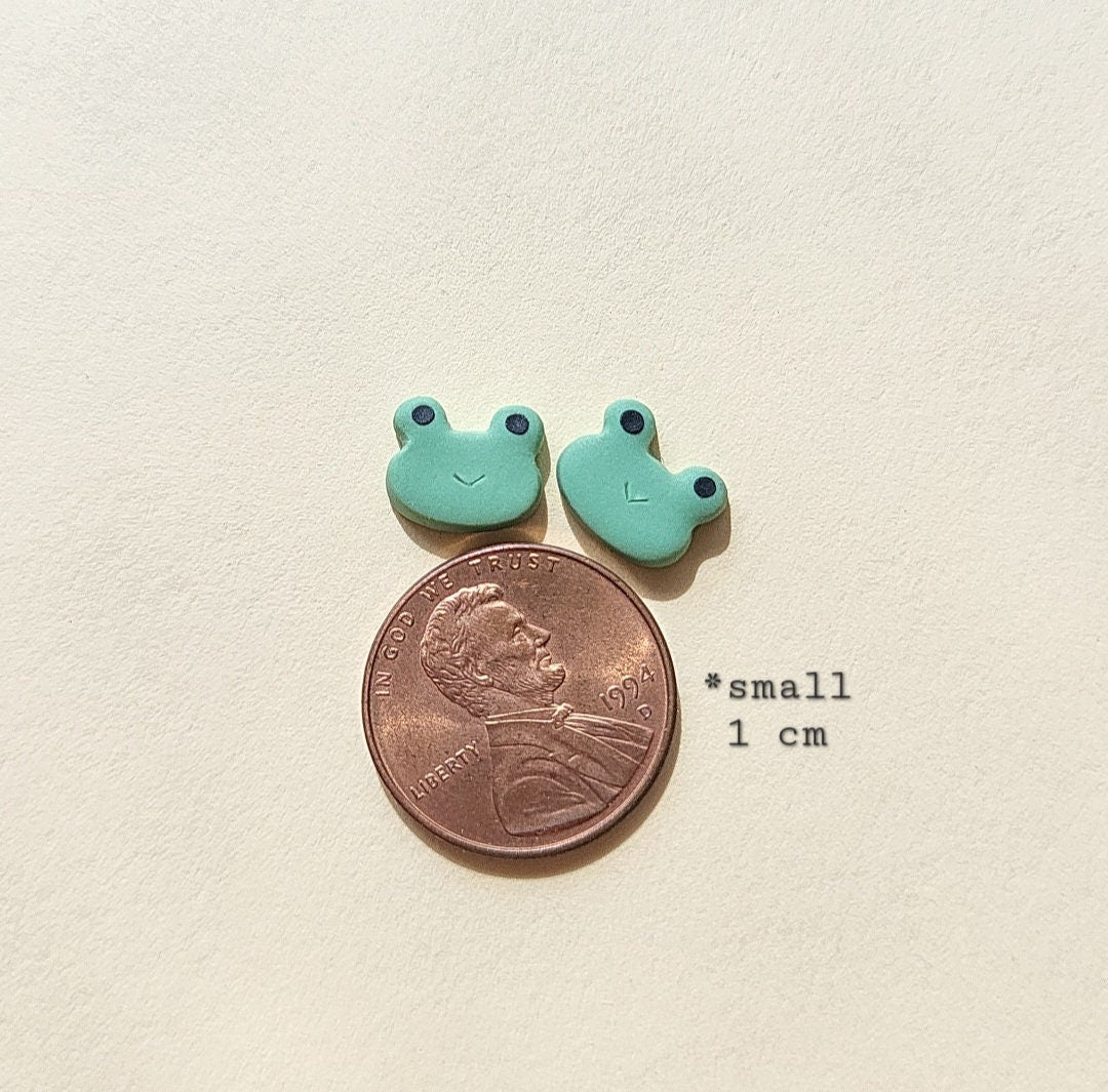 Frog Earrings, Kawaii Earrings, Polymer Clay Jewelry, Quirky, Cute, Fun, Gift For Her