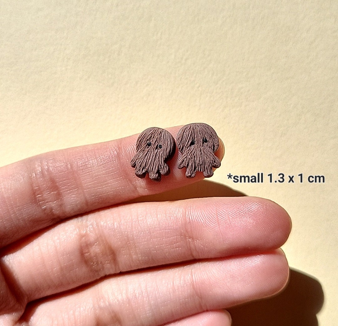 Funny Bigfoot Stud Earrings, Cryptid Jewelry, Spooky Cute Halloween Jewellery, Paranormal Gifts For Her, Quirky, Weird