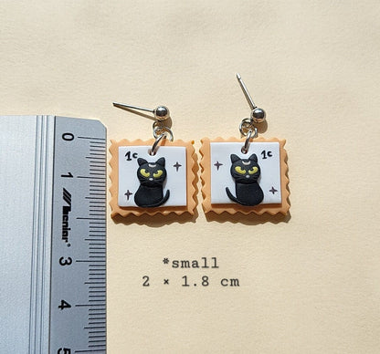 Spooky Black Cat Earrings - Halloween Jewellery