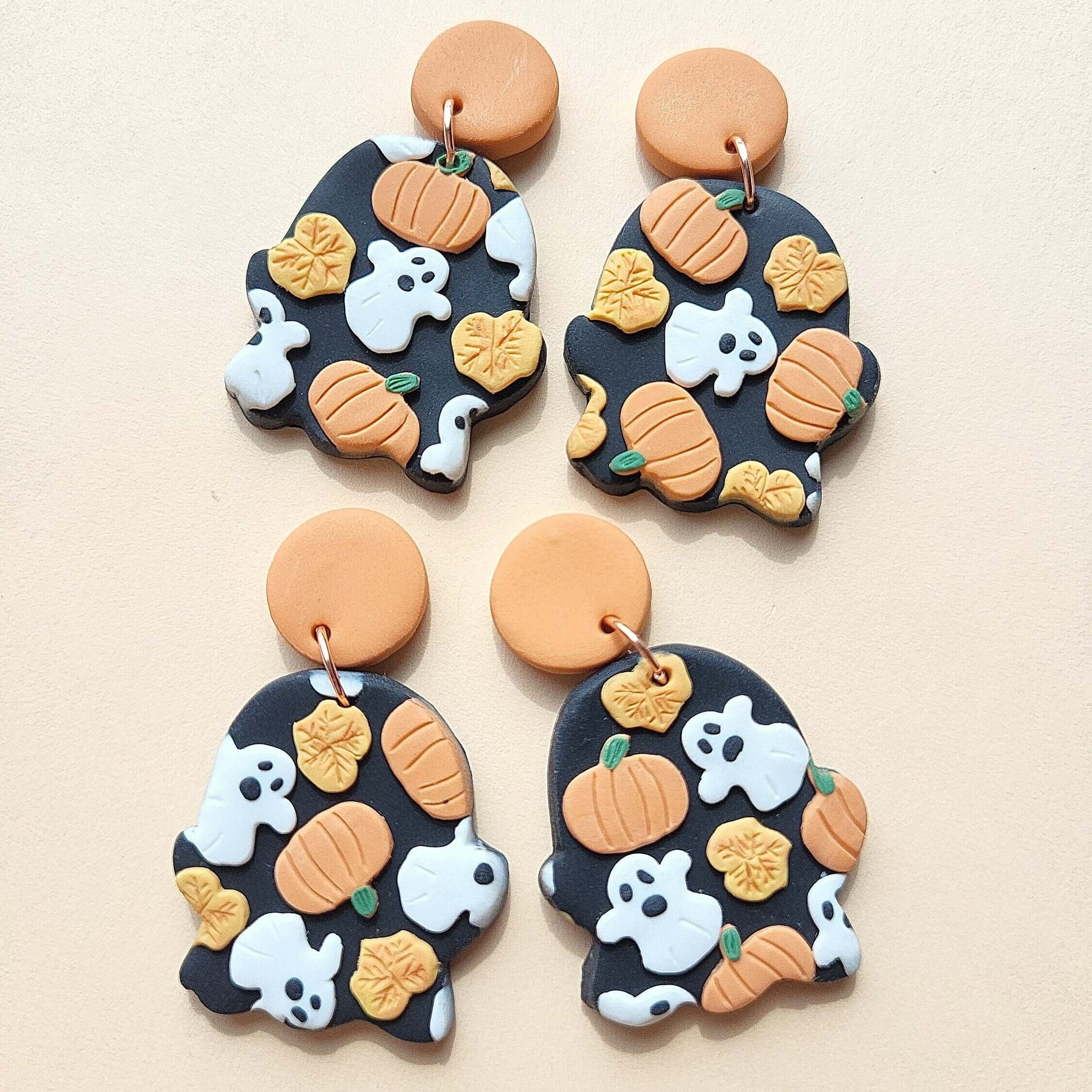 Halloween Pumpkin Earrings | Spooky Hairclip