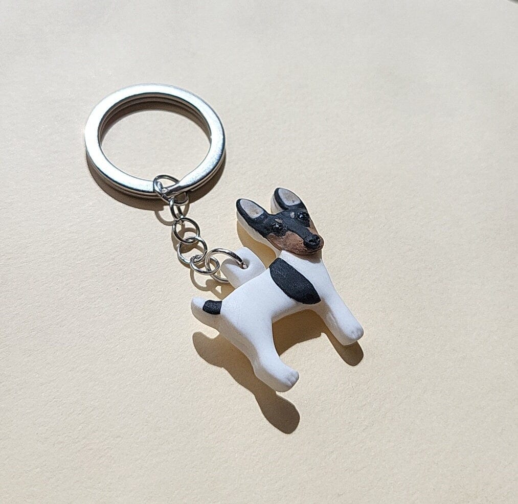 Toy Fox Terrier Keychain