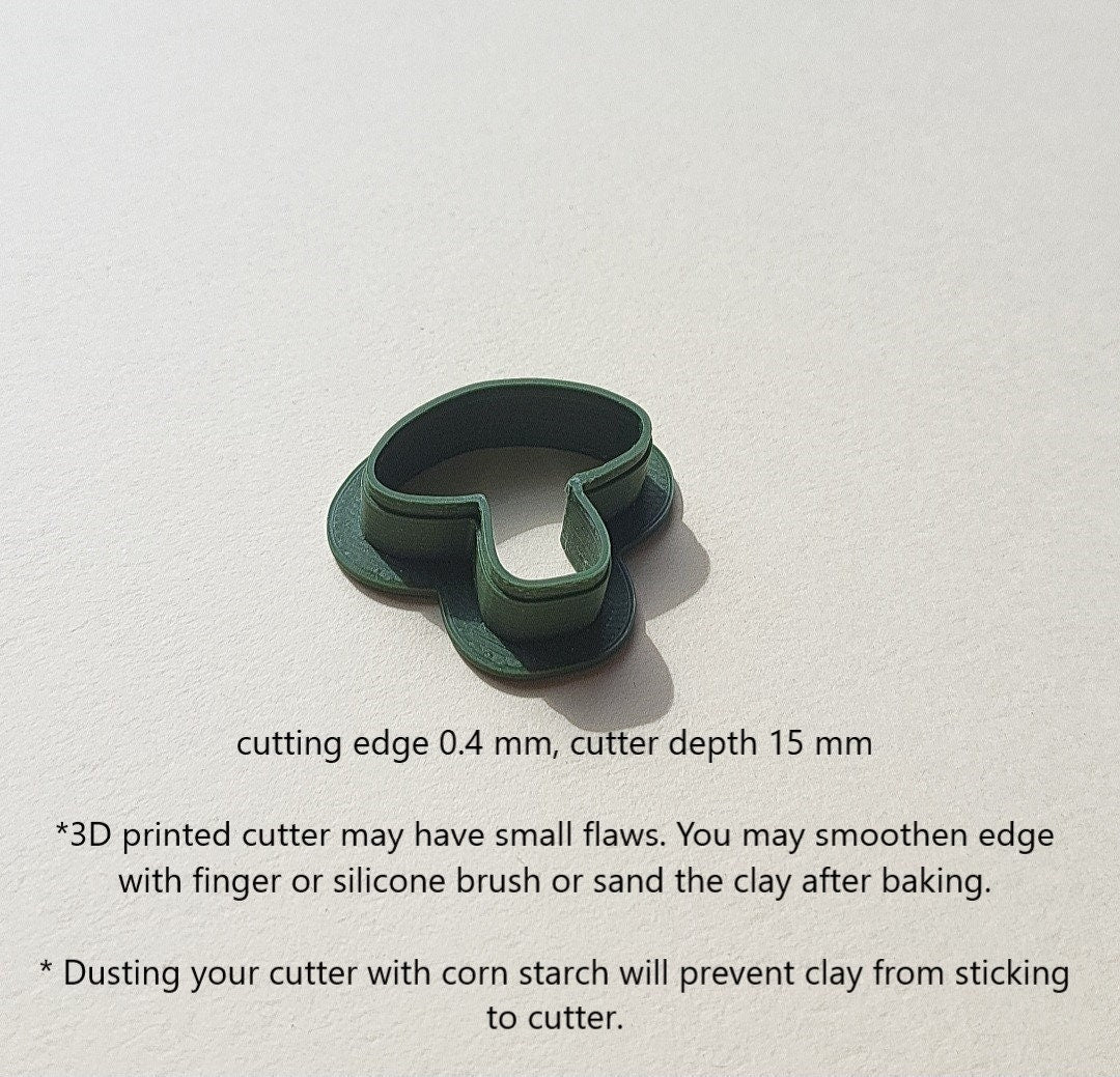 Mushroom Polymer Clay Cutter • Multiple Sizes • 3D Printed Cookie Cutter