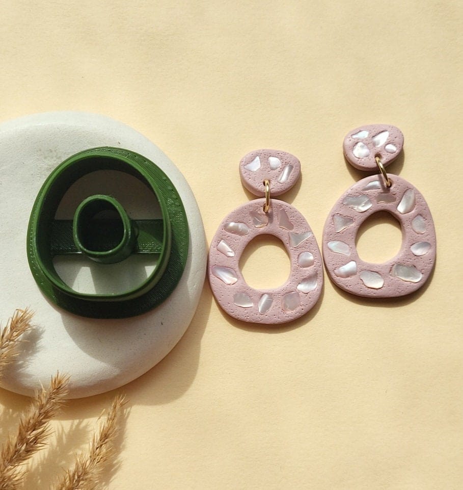 Cute Pebble Polymer Clay Cutter, 3D Printed Basic Shape Clay Cutter, Multiple Sizes