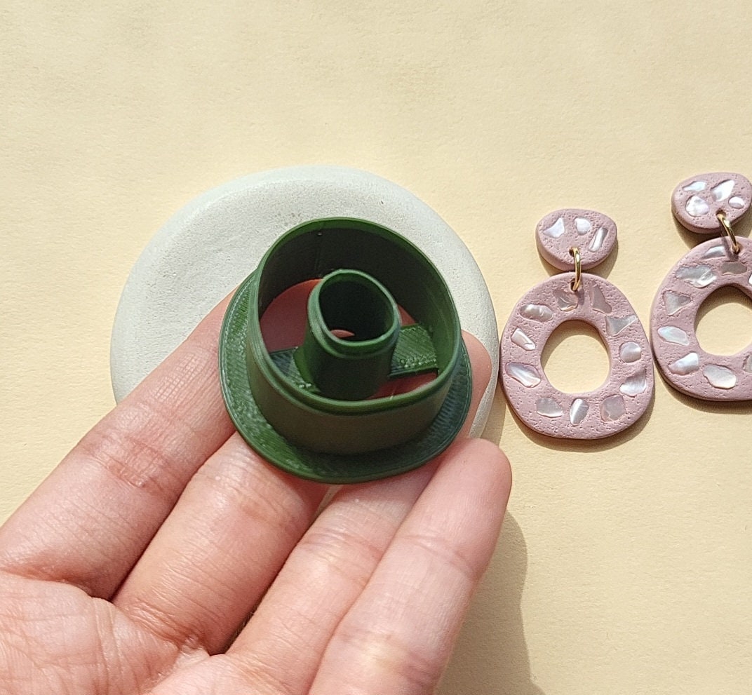 Cute Pebble Polymer Clay Cutter, 3D Printed Basic Shape Clay Cutter, Multiple Sizes